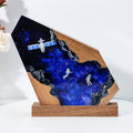 Satellite & Astronauts Orbital Rift Resin Lamp