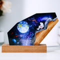 Astronaut Earth Gazer Cosmic Ridge Resin Lamp