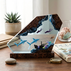 Shark & Shipwreck Ocean Resin Lamp - Diver Night Light