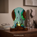 Whale Shark & Scuba Diver Shipwreck Ocean Resin Lamp