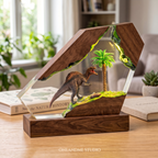 Spinosaurus Dinosaur Prehistoric Cave Resin Lamp