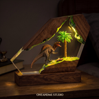 Spinosaurus Dinosaur Prehistoric Cave Resin Lamp