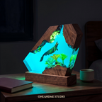 Mosasaurus Dinosaur Prehistoric Ocean Cave Resin Lamp